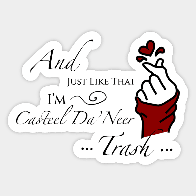 From Blood and Ash - Casteel Trash Sticker by SSSHAKED